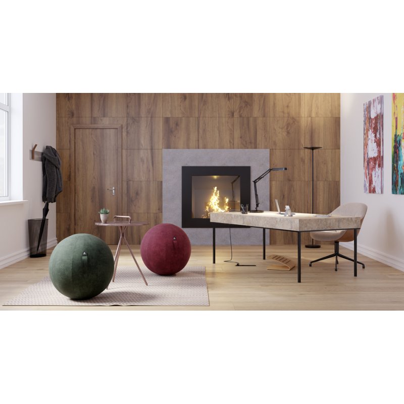 ALBA Zitbal velours smaragdgroen 65cm